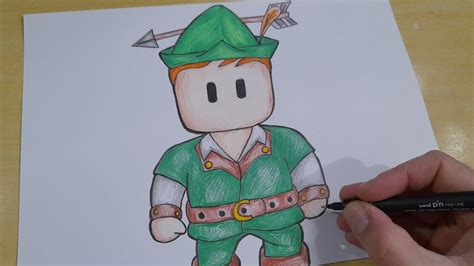 Como Desenhar Skin Robin Hood Do Jogo Stumble Guys Passo A Passo Youtube