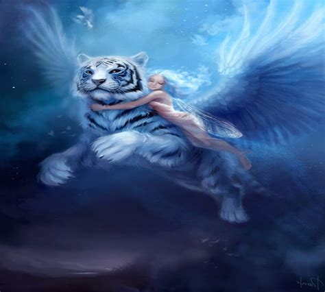 Winged Tiger Wallpaper