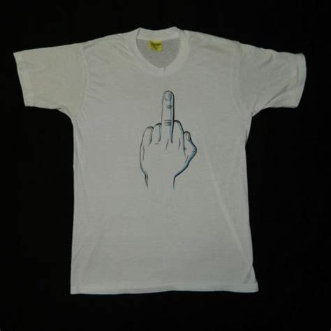 Vintage FUCK YOU MIDDLE FINGER 80S T Shirt PUNK ROCK Defunkd