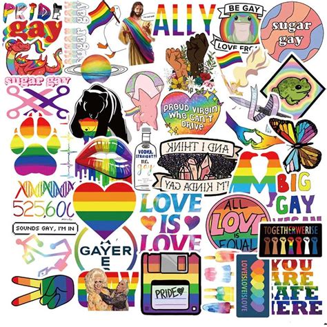 Colorful Gay Stickers Etsy