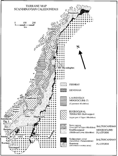 Simplified Tectonic Map Of The Scandinavian Caledonides Highlighting