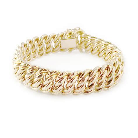 Bracelet D Occasion Or Jaune Maille Am Ricaine Maty