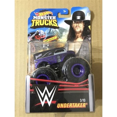 風火輪 Hot WHEELS MONSTER TRUCKS 大腳車 WWE UNDERTAKER 送葬者 美國職業摔角 蝦皮購物