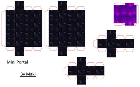 Papercraft Nether Portal O Minecraft Crafts Paper Crafts Minecraft