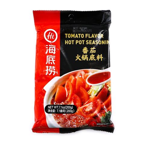 HaiDiLao 海底捞 Hot Pot Soup Base Seasoning Oz g Tomato Flavo Hot pot Shrimp recipes