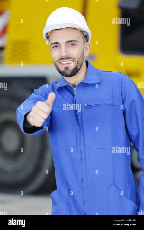 Heavy Equipment Operator Showing Ok Sign Stock Photo Alamy