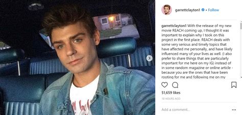 Garrett Clayton Comes Out As Gay On Instagram Talks About His New Role In Reach And More