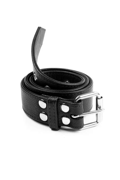 Black Leather Stainless Steel Belt Buckle Army Of Men