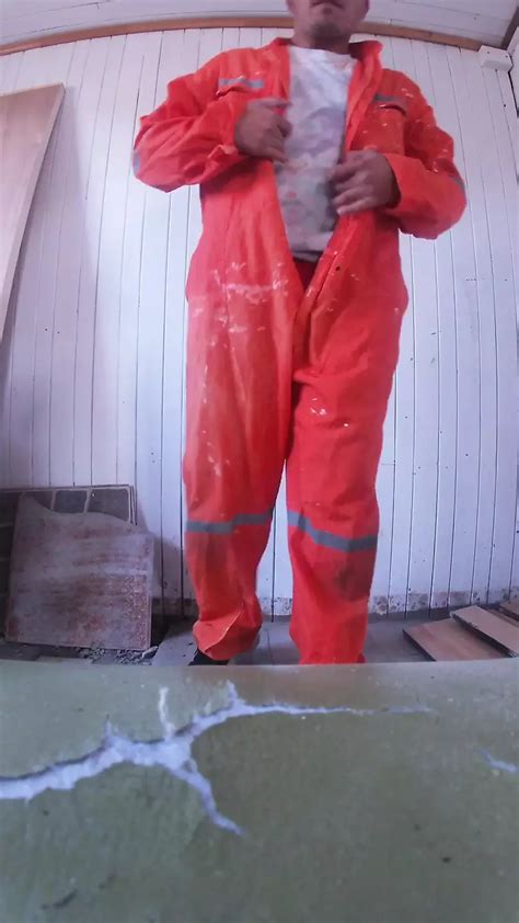 Real Construction Worker Gets Dirty Sweaty Overalls Rough Tools Solo Release Min HD Gay