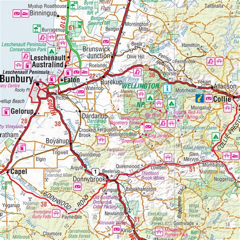 Buy South West Western Australia Large Wall Map Mapworld