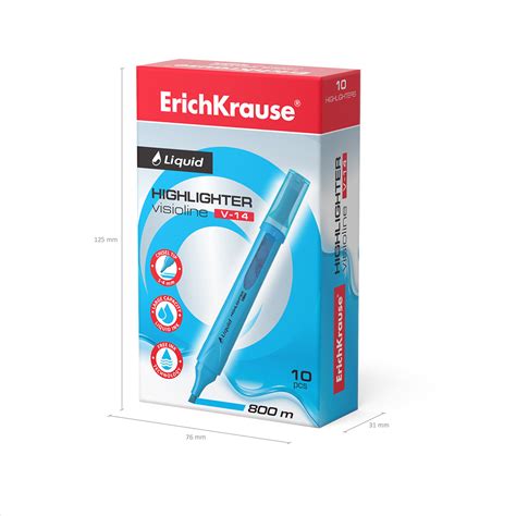 Текстмаркер с жидкими чернилами ErichKrause Visioline V-14 Liquid Neon ...