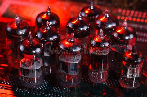 Electronic Vacuum Tube On Circuit Board Stock Photo Image Of