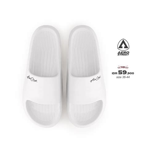 Jual Aerostreet 36 44 Ceilo Putih Sandal Sendal Selop Slip On Casual
