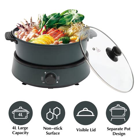 Qt Multi Cooker Electric Hot Pot With Induction Cooker Non Stick Electric Skillet Electric