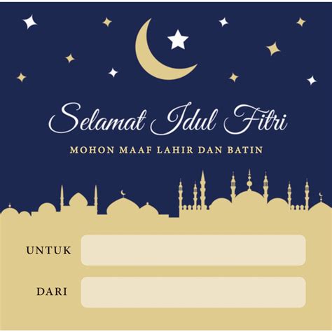 Jual Kartu Ucapan Selamat Lebaran Hari Raya Idul Fitri Card Hang Tag