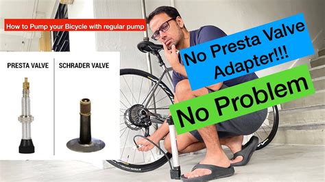 How To Pump Bicycle With Regular Pump On Presta Valve YouTube