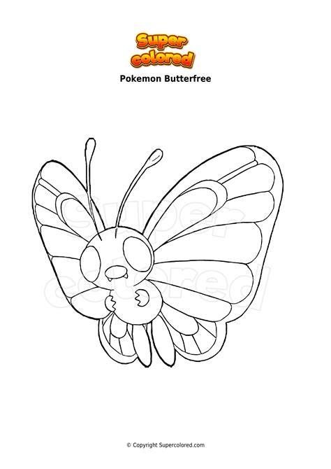 Coloring Page Pokemon Butterfree