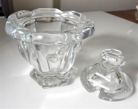 Baccarat Crystal Bretagne Covered Mustard Jar Ebay