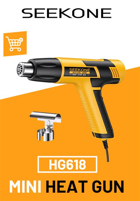 Seekone Mini Heat Gun W Temp Settings Fast Heat Hot Air Gun Tool