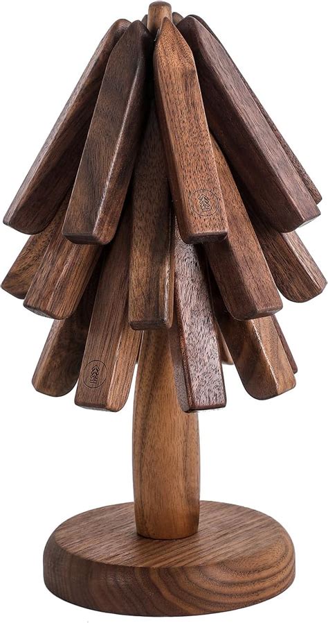 Amazon Wooden Tree Trivet For Hot Dishes Black Walnut Tree Shape Trivet Set Coaster