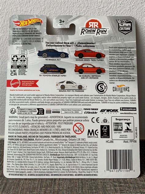 Hot Wheels Premium Car Culture Ronin Run Mazda RX FC Pandem HCJ Hobbies Toys Toys