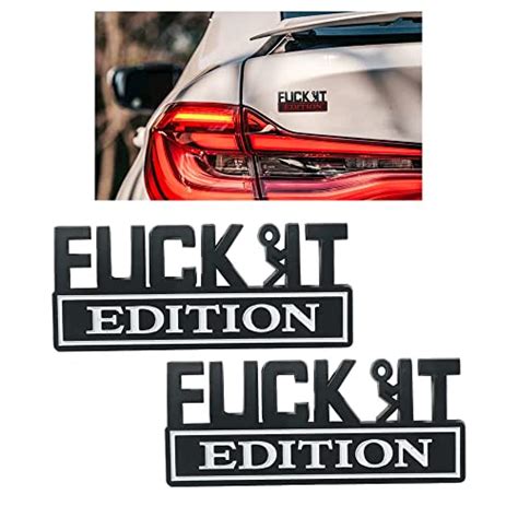 Chevrom Pcs Fuck IT Edition Emblem Decal Badge D Logo Sticker Decal Car Side Rear Front Hood