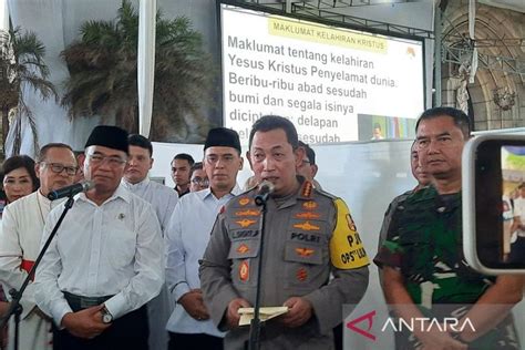 Kapolri Ungkap Ada Tersangka Teroris Ditangkap Jelang Natal Antara