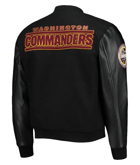 Washington Commanders Black Letterman Jacket La Jacket