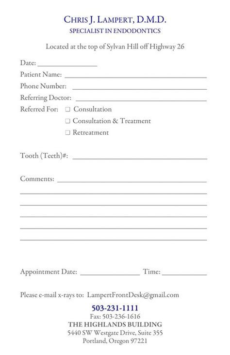 referral form