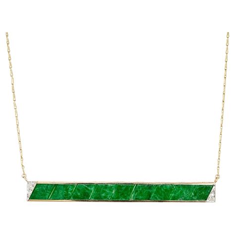 Gia Certified Jadeite Green Jade Pendant In 18kt Yellow Gold 10227 Cts