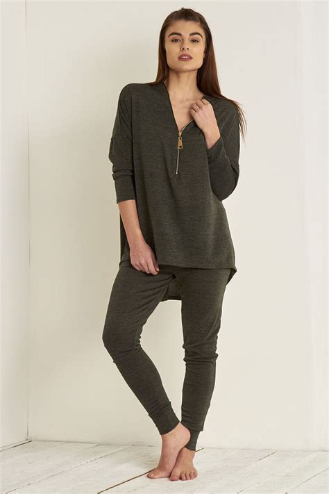 Womens Ladies Lace Up Ribbed Loungewear Sweatshirt Joggers Tracksuit ...