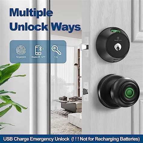 Geektale Fingerprint Door Lock Set Keyless Entry Door Lock With Smart Knob Fingerprint Door