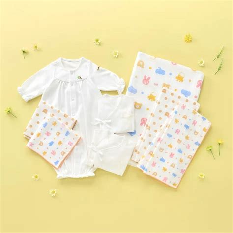 楽天市場ミキハウス ホットビスケッツ mikihouse HOT BISCUITS 出産準備セット オールシーズン 通年用 ホワイト 日本製 8点セット 新生児 赤ちゃん ベビー ベビー服