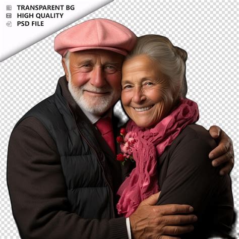 Premium Psd Romantic Old German Couple Valentines Day With Huging Cas