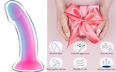 CM Realistischer Silikon Dildo mit starkem Saugnapf Bunt Leuchtendes Penisspielzeug für