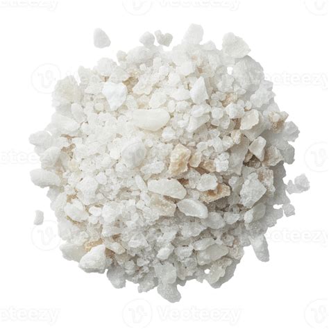 Coarse Sea Salt Pile On A White Background Cut Out Transparent