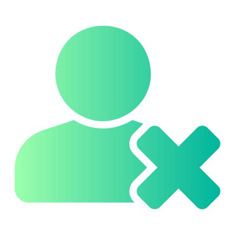Delete Account Generic Gradient Fill Icon