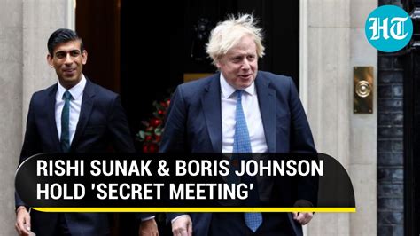 Rivals Rishi Sunak And Boris Johnson Hold First In Person Meet As Uk Pm