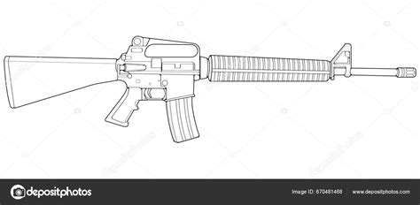 M4 Carbine Line Drawing
