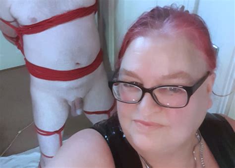Post Orgasm Torment Session On A Man Tied To Ladder 4 BBW Bondage BBW Domination Amateur Post