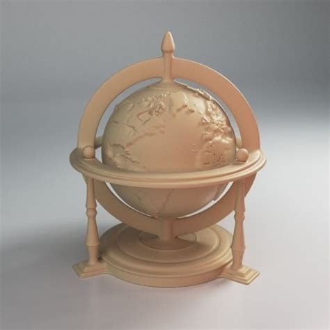 Engraved Globe Stl 3d Model 3d Printable Cgtrader