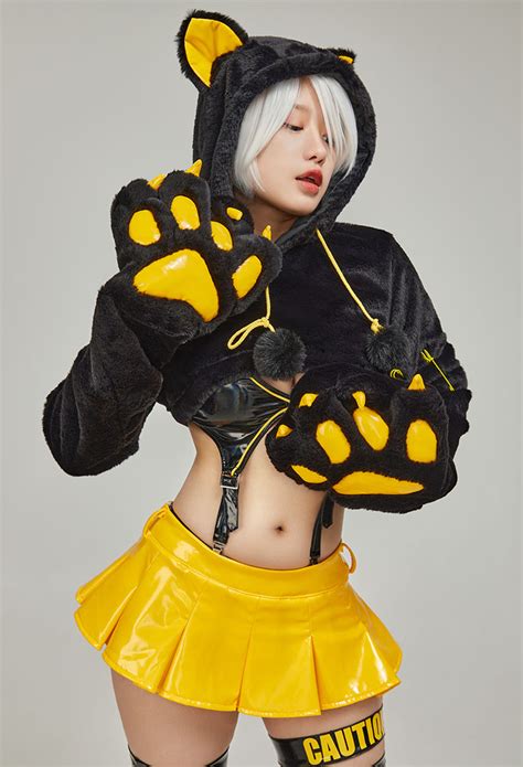 Fierce Fantasy Gothic Dark Yellow Lingerie Set Gothic Lingerie Outfit