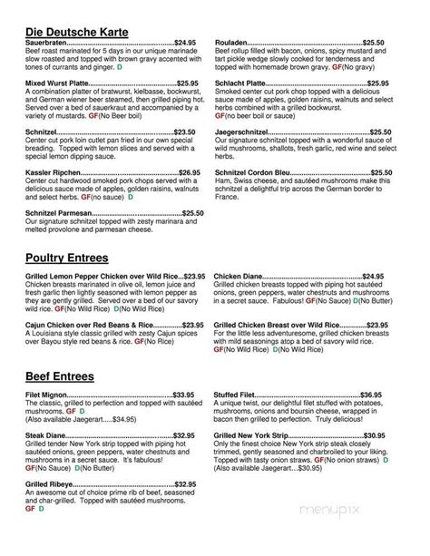 Menu of Rathskeller Restaurant in Indianapolis, IN 46204