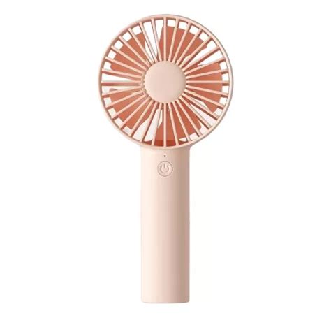 Ventilador De Mano Recargable 3 Velocidades Con Boton Rosa Meses Sin