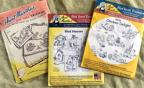 Vintage Aunt Martha S Hot Iron Transfers Etsy