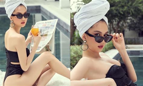 Ngọc Trinh diện bikini khoe vòng một căng đét bên hồ bơi biệt thự 50 tỷ