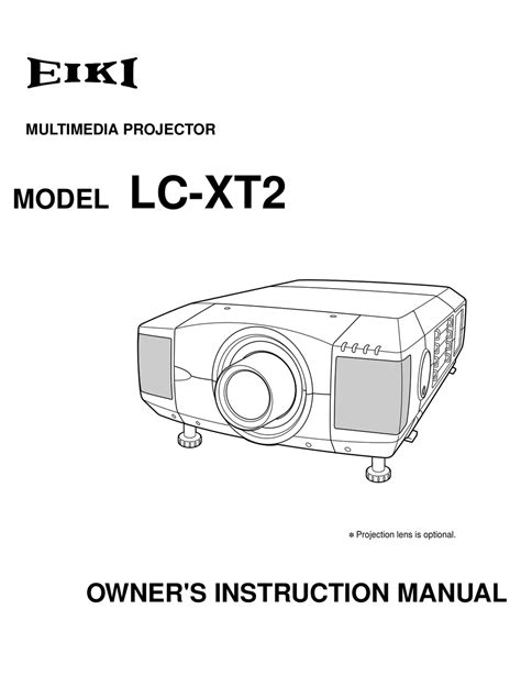 Eiki Lc Xt Projector Owner S Instruction Manual Manualslib