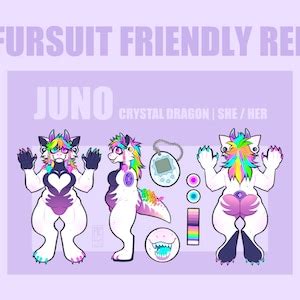 Fursuit Friendly Furry Fursona Reference Sheet Etsy