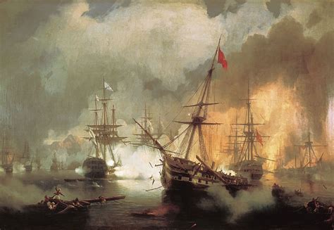 Морское сражение при Наварине 2 октября 1827 года 1846 Холст масло ...