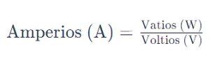 Watts A Amperios Convertir Online Con Formula Y Ejemplos